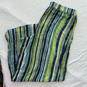 Striped Green and Blue Men's Pants